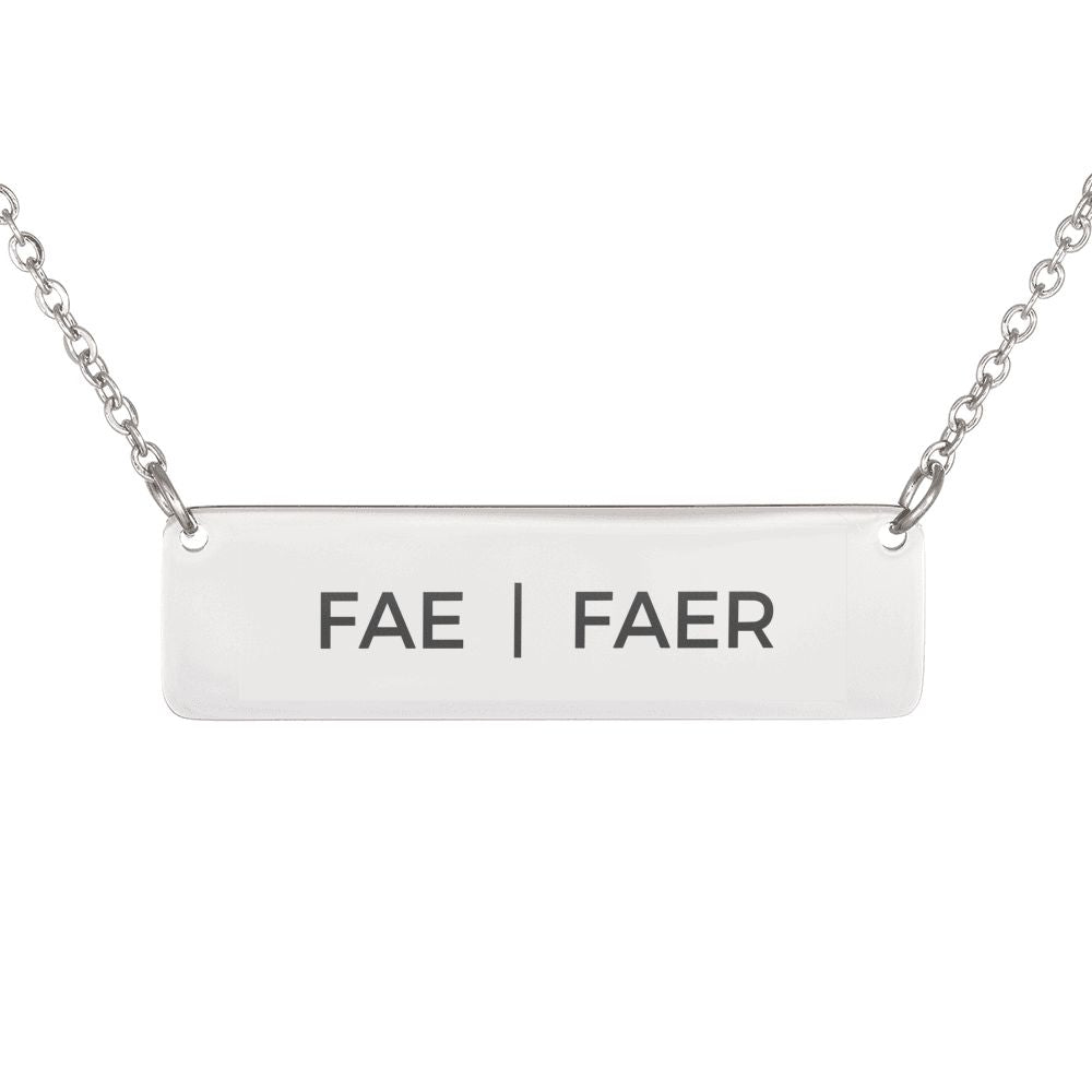 Pride Pronouns Necklace (Fae | Faer)