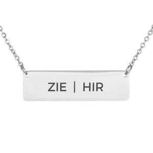 Pride Pronouns Necklace (Zie | Hir)