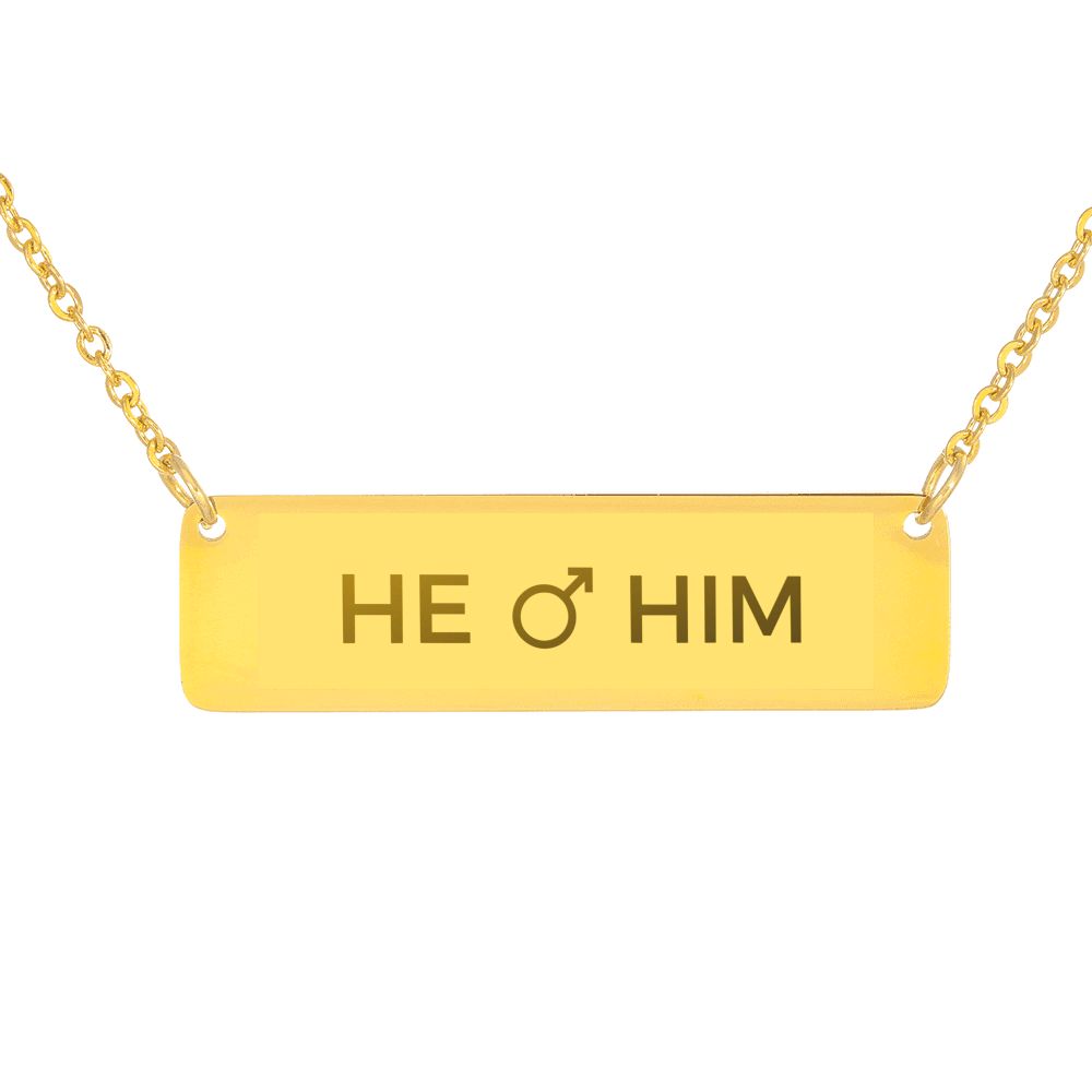 Pride Pronouns Necklace (He | Him)