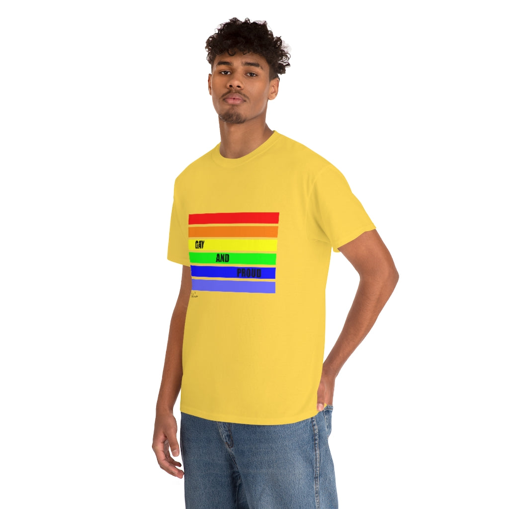 Gay and Proud Unisex Heavy Cotton Tee