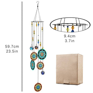 Rainbow Mandala Wind Chimes