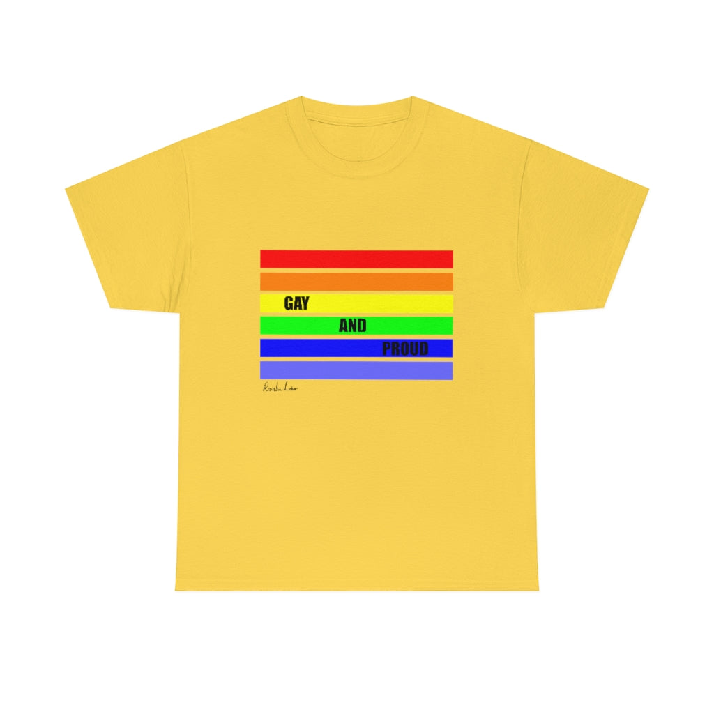 Gay and Proud Unisex Heavy Cotton Tee