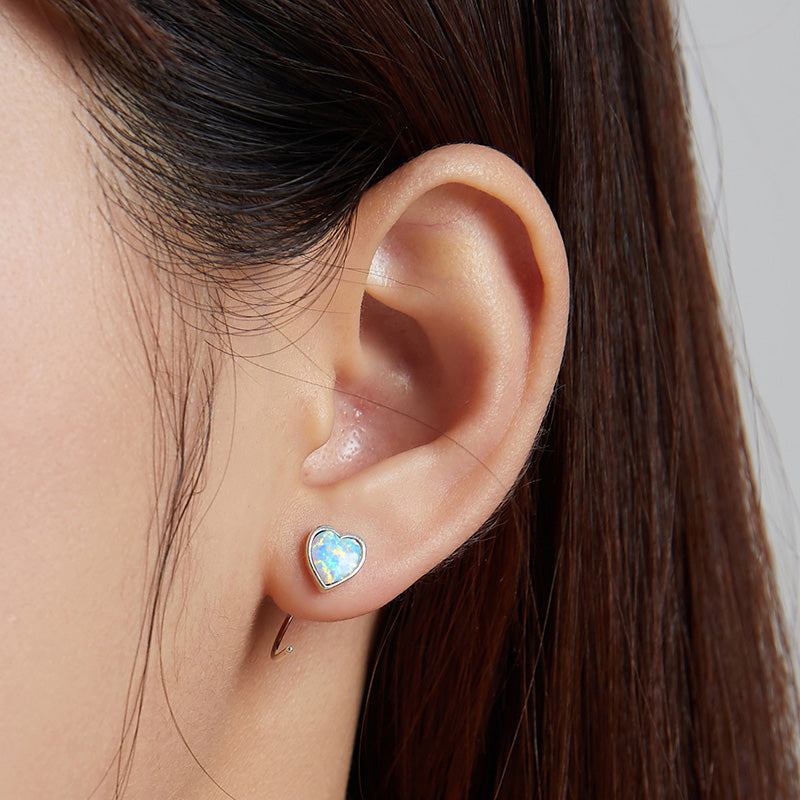 Aurora Hearts Opal Earrings