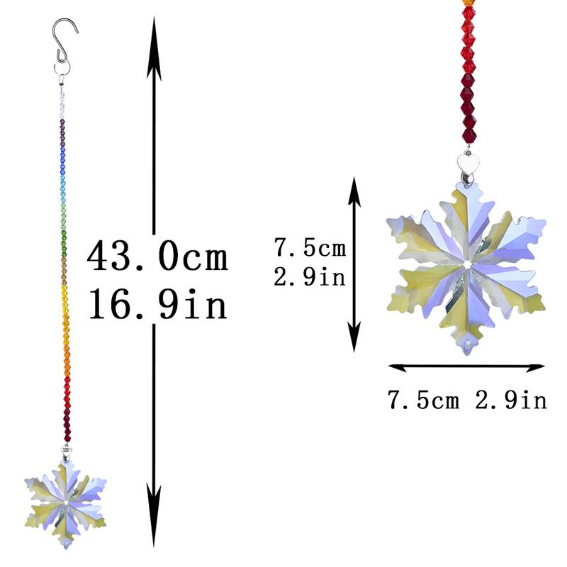 Rainbow Snowflake Prism Suncatcher