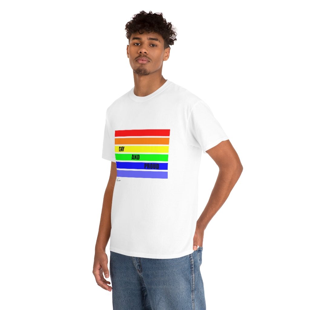 Gay and Proud Unisex Heavy Cotton Tee