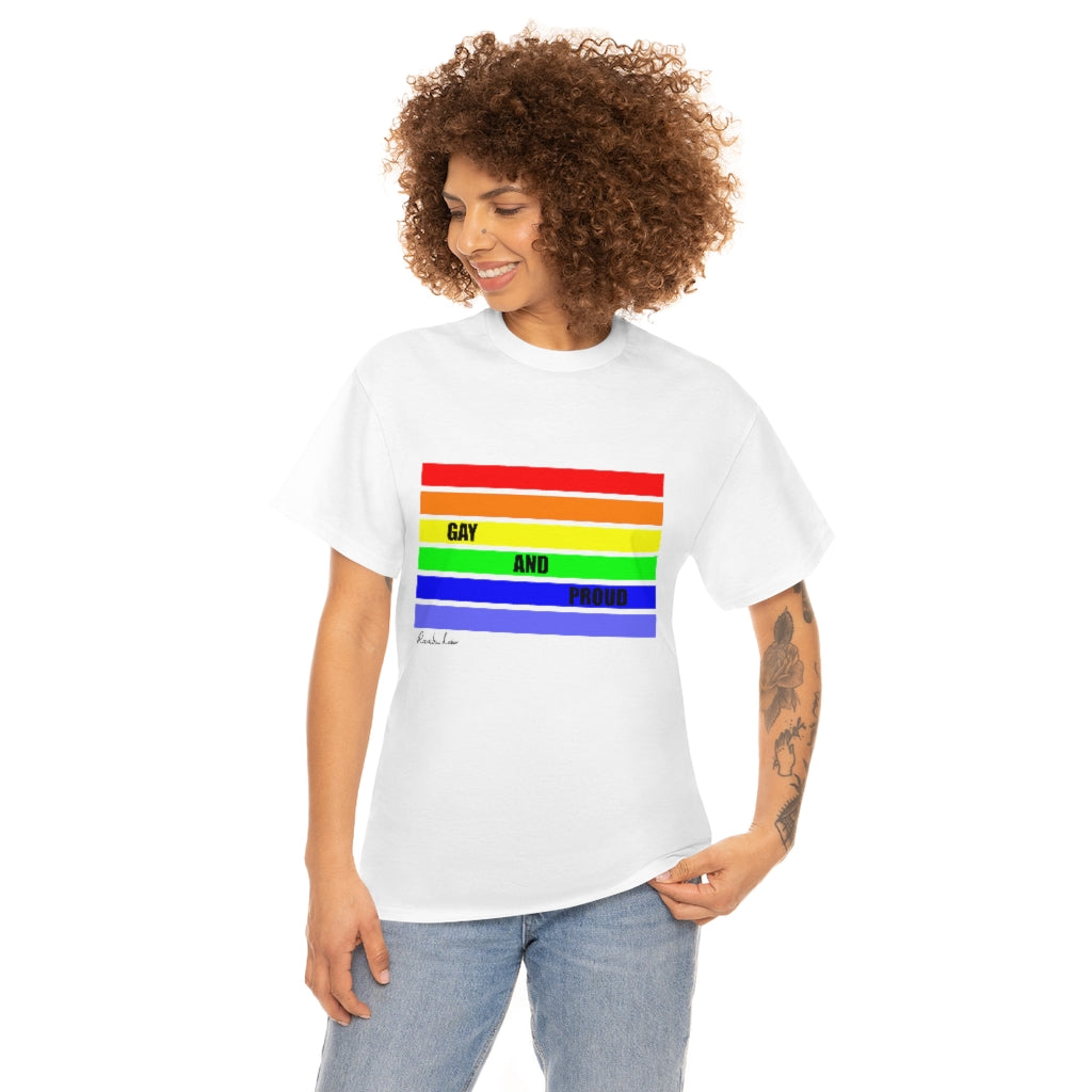 Gay and Proud Unisex Heavy Cotton Tee