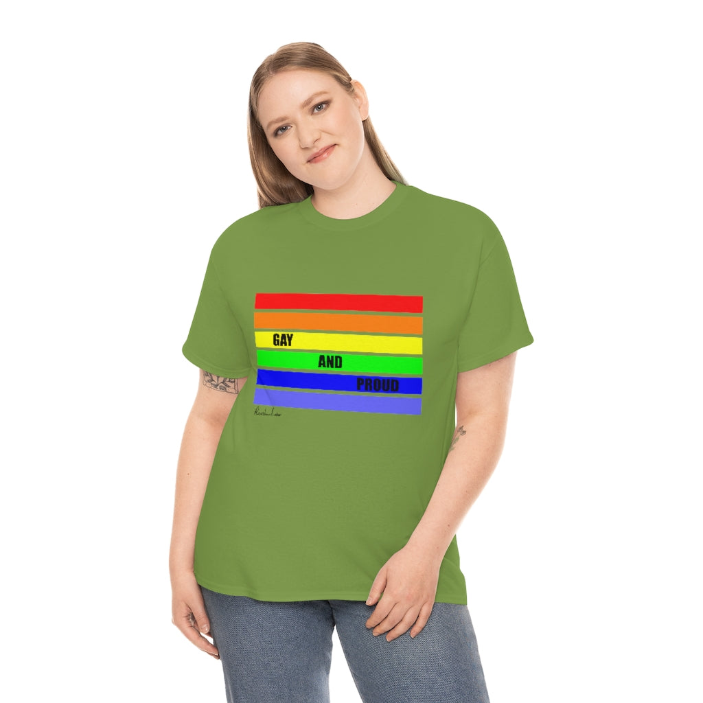 Gay and Proud Unisex Heavy Cotton Tee