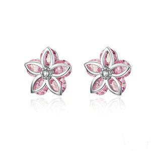 Crystal Sakura Petals Earrings