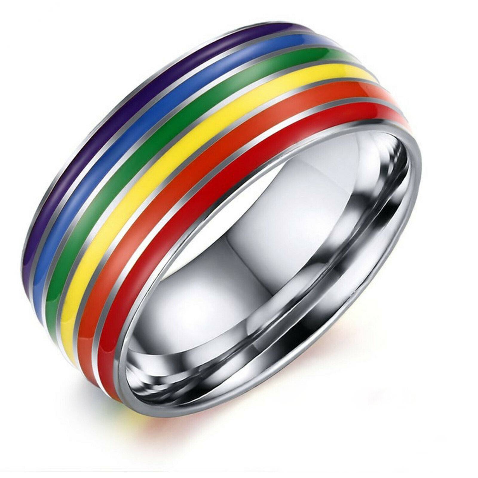 Pride Stripes Enamel Ring