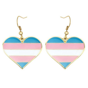 Pride Love Heart Earrings