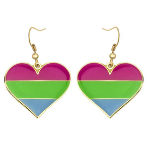 Pride Love Heart Earrings