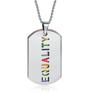 Pride Equality Dogtag Necklace