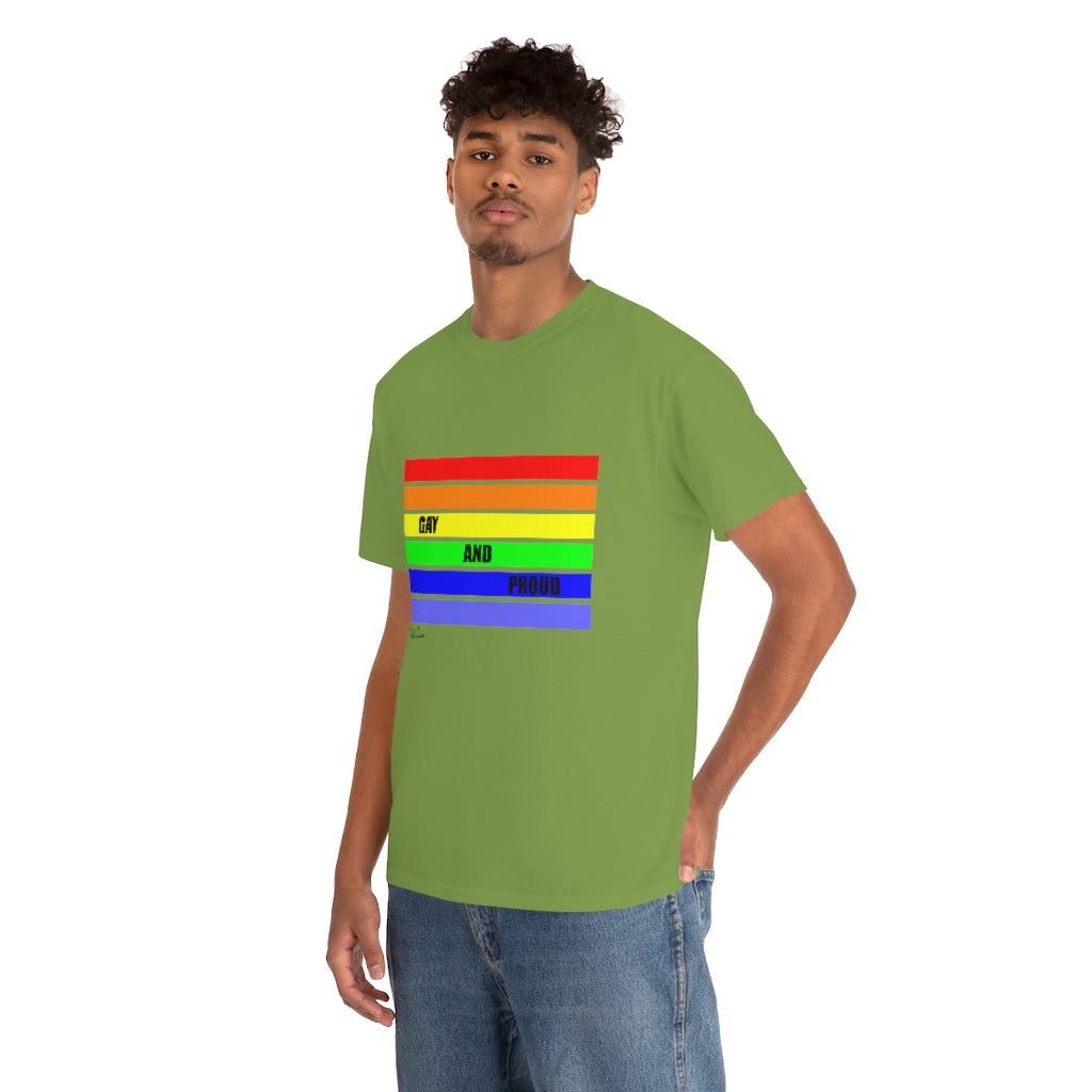 Gay and Proud Unisex Heavy Cotton Tee