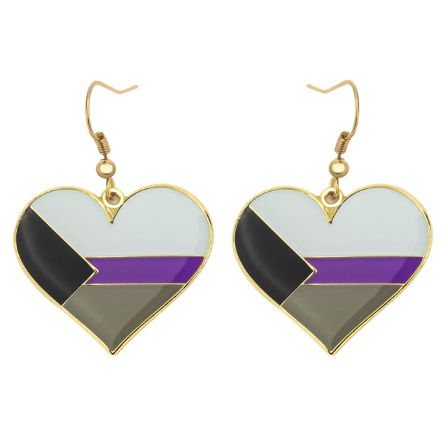 Pride Love Heart Earrings
