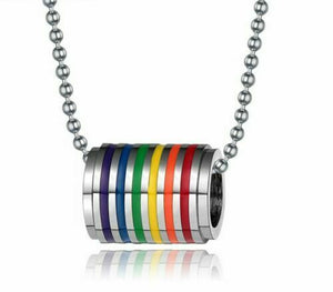 Pride Cylinder Necklace (Silver)