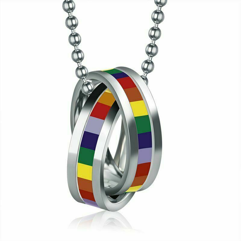 Double Rainbow Rings Necklace