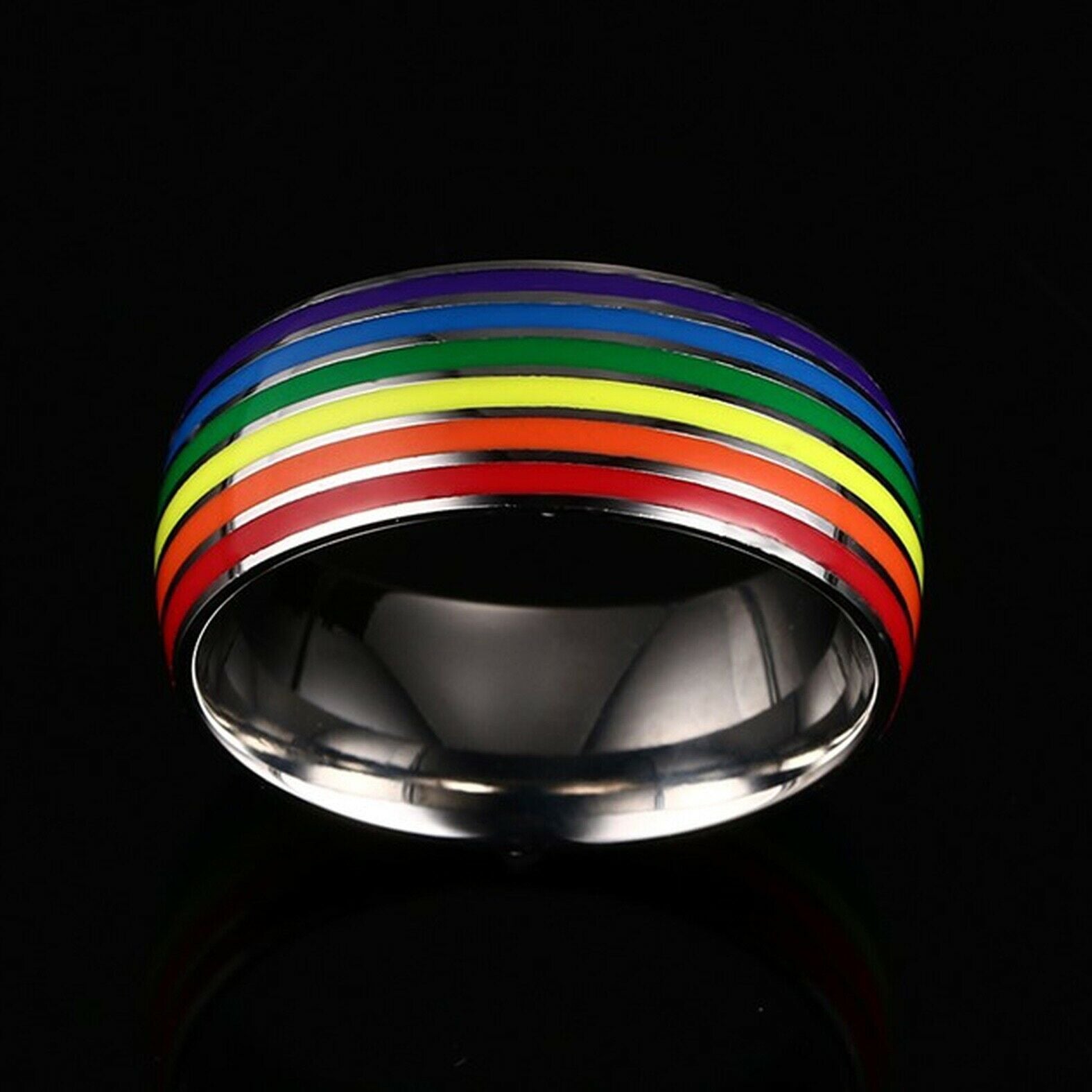 Pride Stripes Enamel Ring