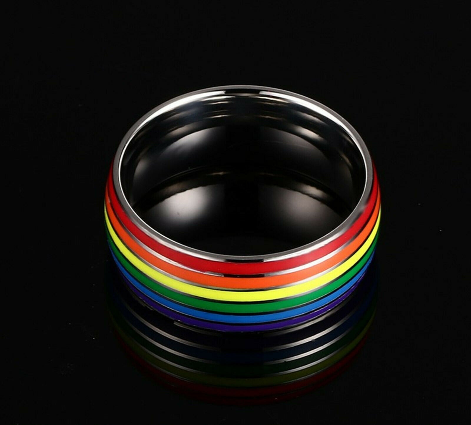 Pride Stripes Enamel Ring