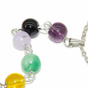 Rainbow Chakra Lariat Necklace