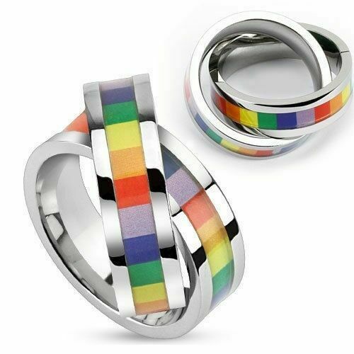 Double Rainbow Rings Necklace