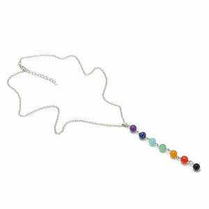 Rainbow Chakra Lariat Necklace