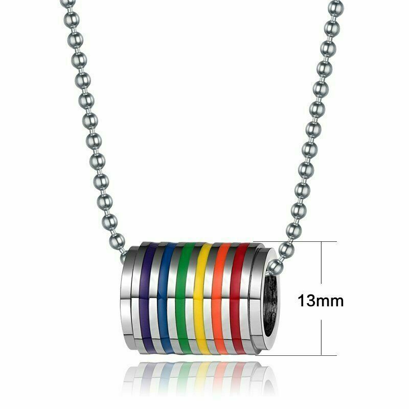 Pride Cylinder Necklace (Silver)