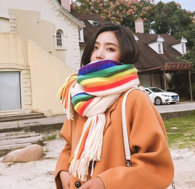 Rainbow Cashmere Scarf