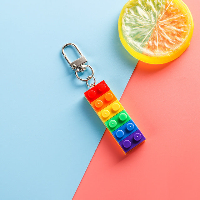 Pride Building Brick Key Chain