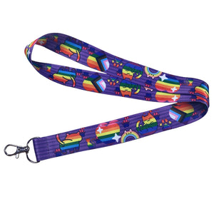 Prideful Cat Purple Lanyard