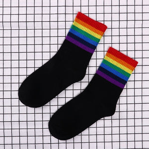 Cute Rainbow Crew Socks