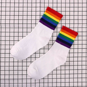 Cute Rainbow Crew Socks