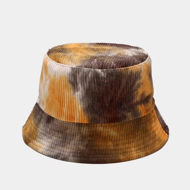 Tiare Checkers Reversible Corduroy Bucket Hat