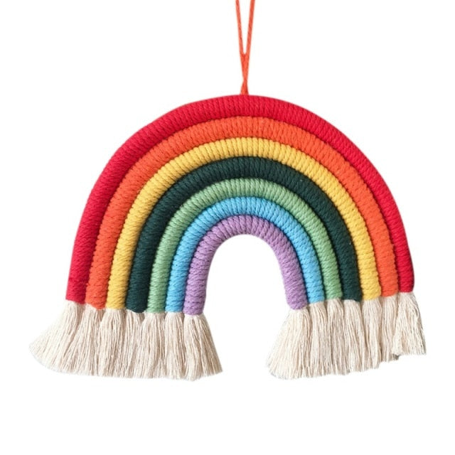 Rainbow Macrame Wall Decor