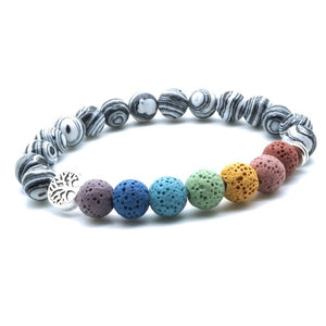 Rainbow Lava Stone Diffuser Bracelets