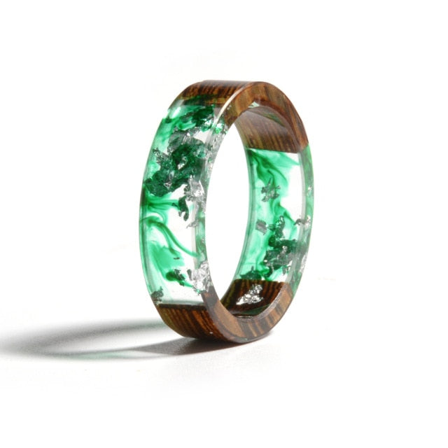 Vivid Handcrafted Wooden Ring