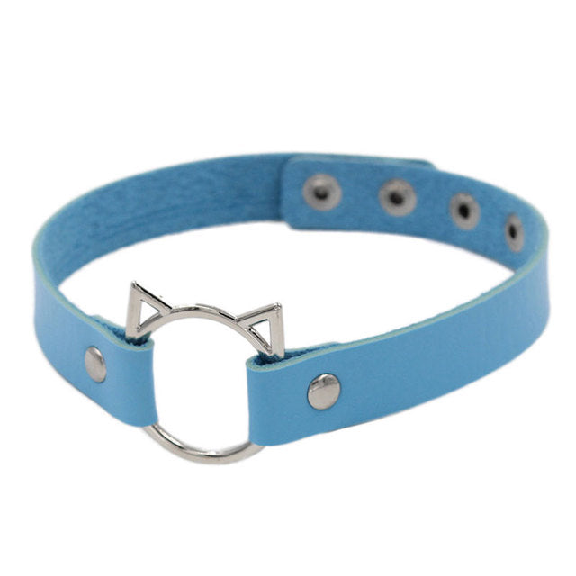 Cat Leather Choker