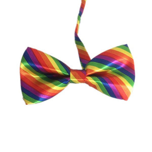 Rainbow Tie, Bow Tie & Handkerchief Set