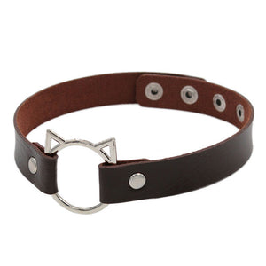 Cat Leather Choker