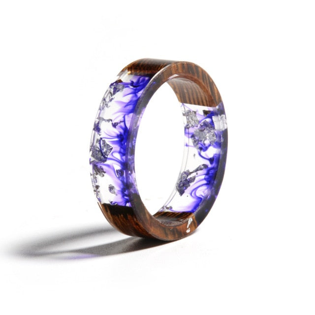 Vivid Handcrafted Wooden Ring