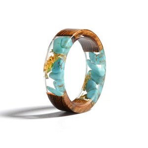 Vivid Handcrafted Wooden Ring