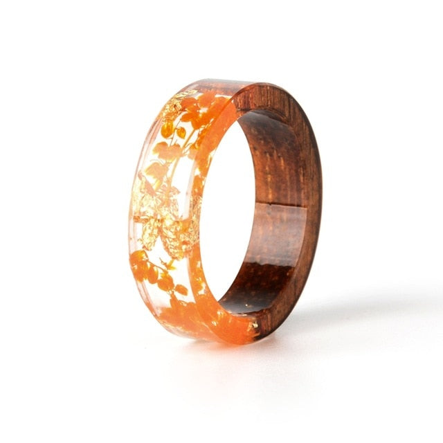 Vivid Handcrafted Wooden Ring