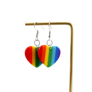 Rainbow Star / Heart Dangle Earrings