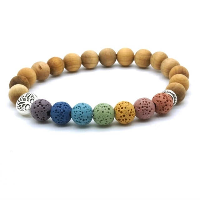 Rainbow Lava Stone Diffuser Bracelets