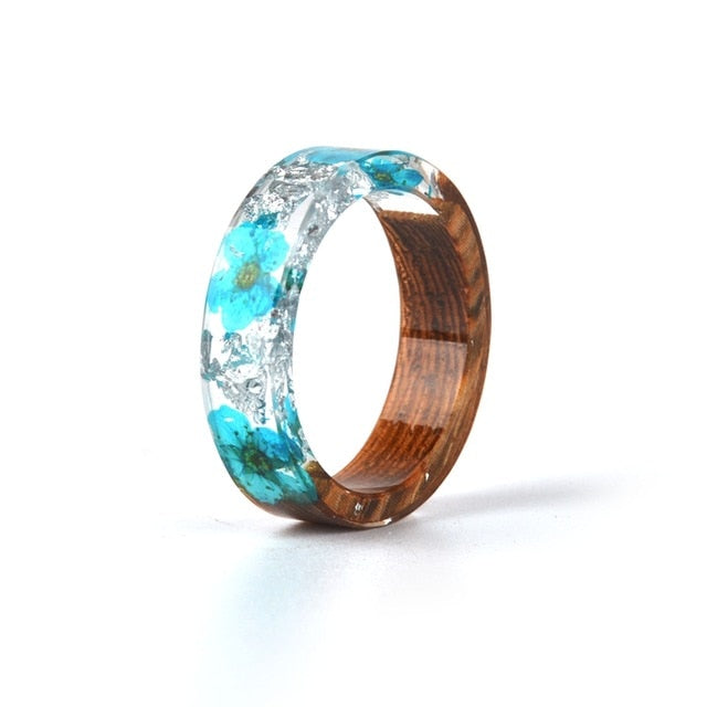 Vivid Handcrafted Wooden Ring