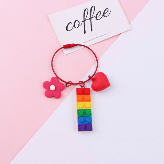 Pride Building Brick Key Chain