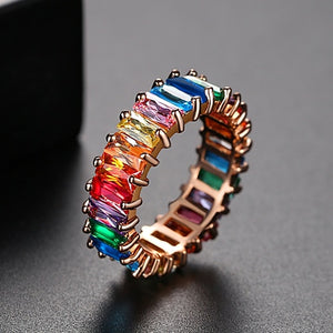 Rainbow Glitz Ring