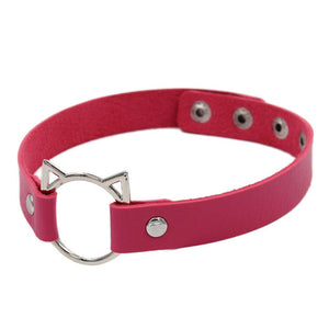 Cat Leather Choker