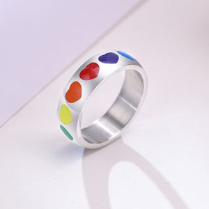 Rainbow Sweethearts Ring