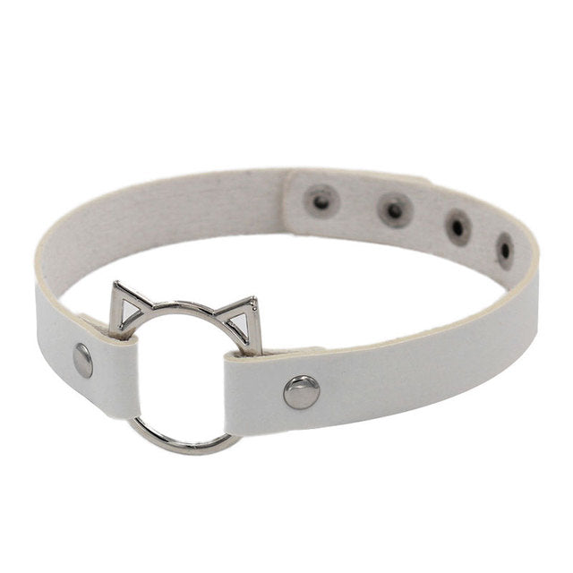 Cat Leather Choker