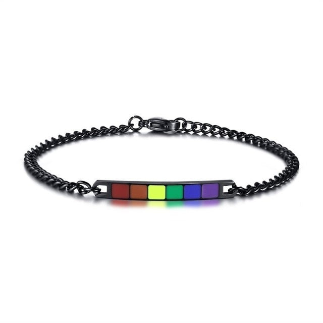 Pride Bar Couple Bracelets